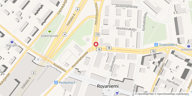 Map showing the meeting point